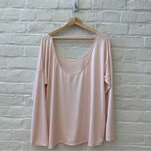 SheexModern Jogger and Long Sleeve Cutout Tee Pajama Set Blush‎ Pink XXL